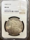 1880S Morgan Dollar MS 66 NGC. Superb Satin Finish