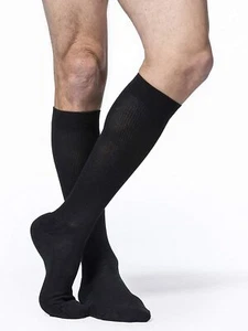SIGVARIS Men's Cushioned Cotton 182 Calf High Compression Socks 15-20mmHg - Picture 1 of 3