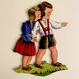 Vintage Pappe Papier Figur Sonderanfertigung WZ Kinder Deko Alt Märchen Bild RAR - Bild 1 von 2
