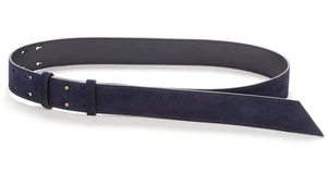 NEU Banana Republic Herren italienisches Leder Wildleder Post Gürtel blau oder rost XS S neu mit Etikett - Bild 1 von 4