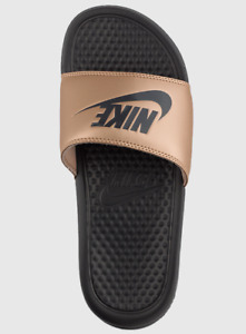 🔥 Nike Benassi JDI Slides Women's  sandals 7-10  Bronze, Berry platinum, Gold