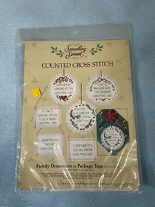 Counted Cross Stitch Kit 1985 Christmas Ornaments New - Picture 1 of 2