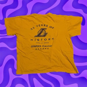 Vintage Y2K LA Lakers 22 Years History Staples Center I Love LA T Shirt Men's XL - Picture 1 of 3