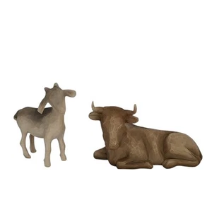 Willow Tree Nativity Ox and Goat Stable Animals Figurines 2006 Replacement - Picture 1 of 17