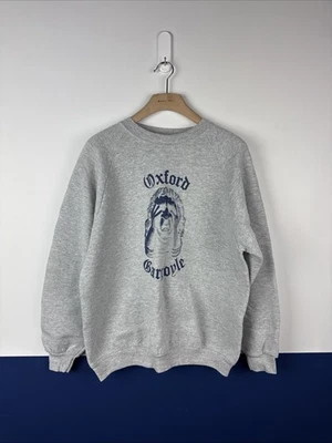 SCREEN STARS Vintage Oxford Gargoyles Sweatshirt Gray Raglan Crewneck Ireland L - image 1 of 4