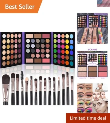 86 Shade Matte & Shimmer Eyeshadow Set with Brushes - Long-Lasting Eye Color - Image 1 of 4