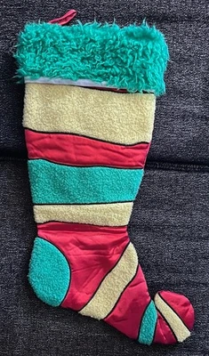 Grinch Musical caprichoso único Who-Stocking Navidad funcionando vintage Foto 1 de 4