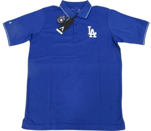 New Los Angeles Dodgers Mens Sizes M-L-XL Blue Polyester Antigua Polo Shirt - Picture 1 of 6