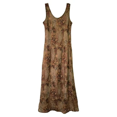 Maxi Vestido Vintage Floral Sin Mangas Hada Grunge Capricho Años 90 8 Foto 1 de 4