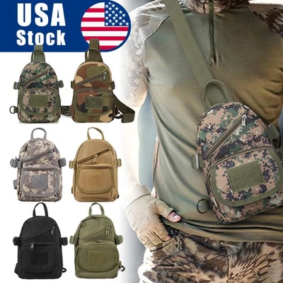 Мужская тактическая сумка через плечо MOLLE EDC прочный нейлон мешок для инструментов для походов путешествий - Изображение 1 из 4