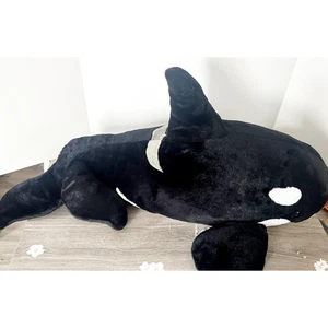 Sea World Killer Whale Orca Black White Shamu Stuffed Animal  36" Jumbo Plush - Picture 1 of 6