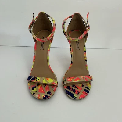 Женские босоножки Anne Michelle неонового цвета с ремешками на высоком каблуке размер 8 - Изображение 1 из 4