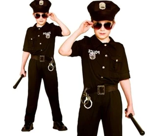 Kind New York Cop Kostüm Jungen US Polizeiuniform Kostüm Offizier Alter 5-13 - Bild 1 von 5