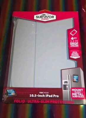 Griffin Survivor Journey Folio Case for Apple iPad Pro 10.5 Silver GB43545 NEW - Image 1 of 2