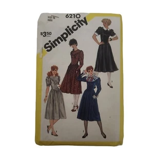 Vintage Simplicity Sewing Pattern Woman's Dress 6210 Sz 14 Uncut 1980s - Picture 1 of 4