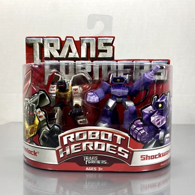 Transformers Robot Heroes GRIMLOCK & SHOCKWAVE 2-Pack Box G1 Generation 1 - Image 1 of 4
