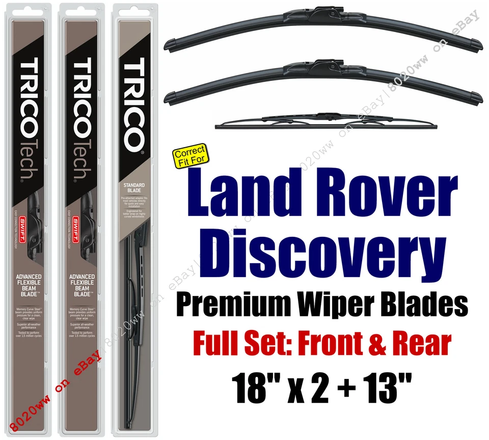 Стеклоочистители 3 шт премиум передние задние подходят для Land Rover Discovery 1994-1998 годов выпуска 19180x2/30130 - Изображение 1 из 1