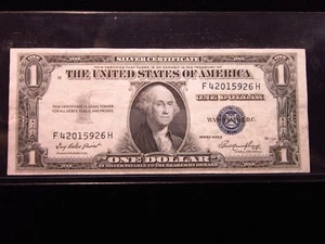 USA $1 1935 E F42015926H # SILVER Certificate BLUE Seal Washington Dollar Money - Picture 1 of 3