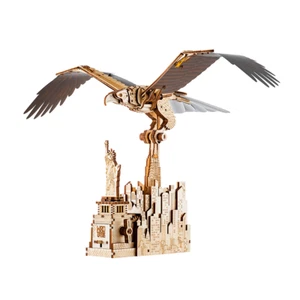 Truco de madera Liberty Eagle madera 3D modelo mecánico kit rompecabezas juguete hágalo usted mismo regalo - Imagen 1 de 4
