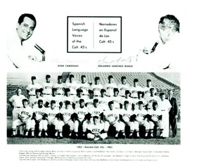 1962 HOUSTON COLT 45'S 8X10 TEAM PHOTO TEXAS  BASEBALL GIUSTI BRAGAN ESPANOL - Picture 1 of 1