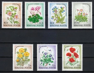 Hungary 1973 MNH Mi 2887-2893 Sc 2240-2246 Flowers ** - Picture 1 of 2