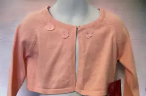 Princess Faith Toddler Girls Floral Cardigan Size 4T Pink Long Sleeve - Picture 1 of 12