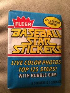 1981 Fleer Baseball Star Stickers Card Pack Larry Gura Royals Showing On Back