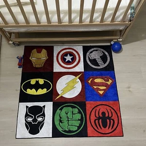 Super Hero Rug Fantastic Area Rug Kids Room Nursery Rug 3D Digital Print Grap... - Picture 1 of 7
