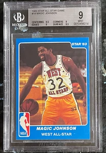 RARE!🔥1983 Magic Johnson STAR ALL-STAR GAME ROOKIE #18 BGS 9, 9.5 SUBS topps RC - Picture 1 of 11