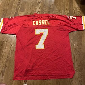 Kansas City Chiefs Matt Cassel mens size XL red Reebok Autographed