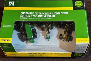 JOHN DEERE 175th Anniversary 3 pc Tractor Set - Silver - Gold - Green ********** - Picture 1 of 5