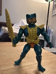 Mer-Man 100% Completo He-Man Masters of the Universe MOTU 1982 Cabeza Suave De Colección - Imagen 1 de 9