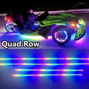 2x 4FT + 2x 6.5FT Quad Row Chasing Car Underglow LED Strip Lights Waterproof Kit - Picture 1 of 13