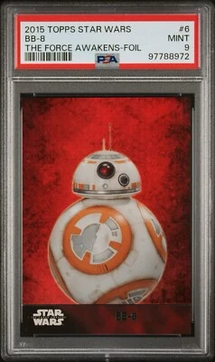 2015 Topps Star Wars The Force Awakens #6 BB-8 Rookie Debut Foil /250 PSA 9 - Image 1 of 2