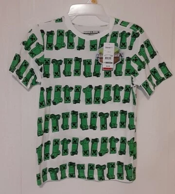 Boys Minecraft All Over Creeper Print Size 10/12 NWT - Image 1 of 4