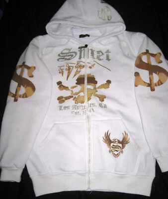 SMET ® Born On The Street - Los Angeles 1943 - White - M Medium - Hoodie Jacket - image 1 of 4