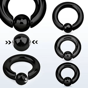 KlemmRing Easy Clip Blackline 6,0mm Intim Brustpiercing Septum Lippe Ohrpiercing - Bild 1 von 2