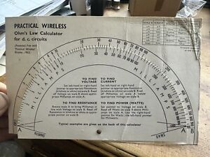 Ohms Law Calculator Practical Wireless 1963 Hand Our Quite Useful