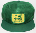 1970s Vintage McCunn Implement John Deere Patch Snapback Trucker Hat K-Brand USA