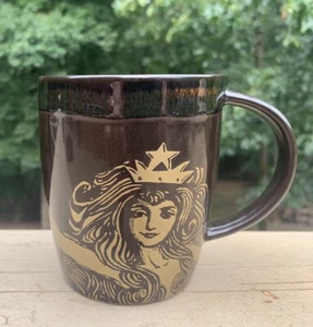 Starbucks Mug 2012 Anniversary Brown Copper Siren Mermaid 12oz Coffee Cup EUC - Picture 1 of 4