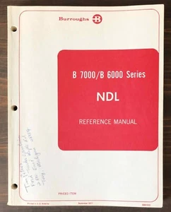 Manual de referencia de idioma de definición de red serie Burroughs B7000/B6000 1977 - Imagen 1 de 9