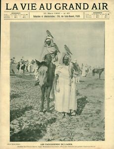 Publicité ancienne document les fauconniers de L'Agha issue de magazine 1900