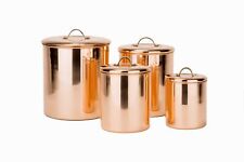 Used Light - Old Dutch 4 Piece Copper Canister Set
