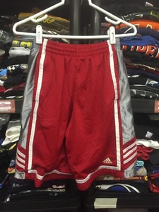 Vintage Adidas Red Mesh Drawstring Basketball Shorts Youth XL 18-20 #4503 - Picture 1 of 6