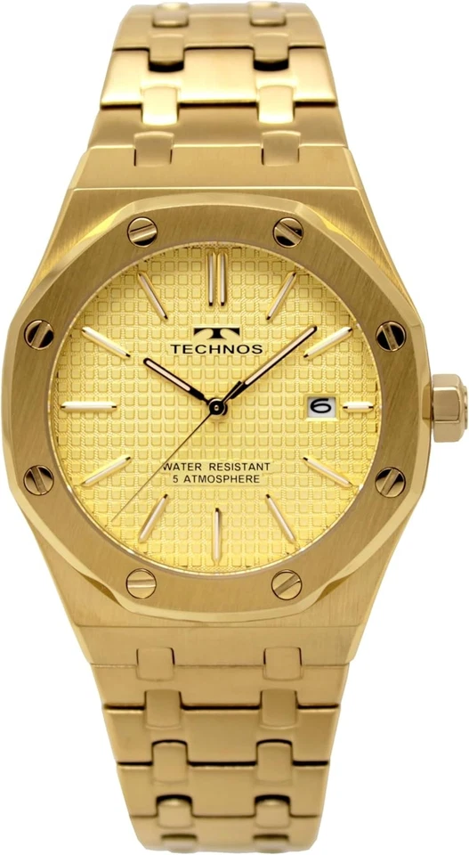 TECHNOS T9C07GC T9C07 Series Quartz Analog Gold