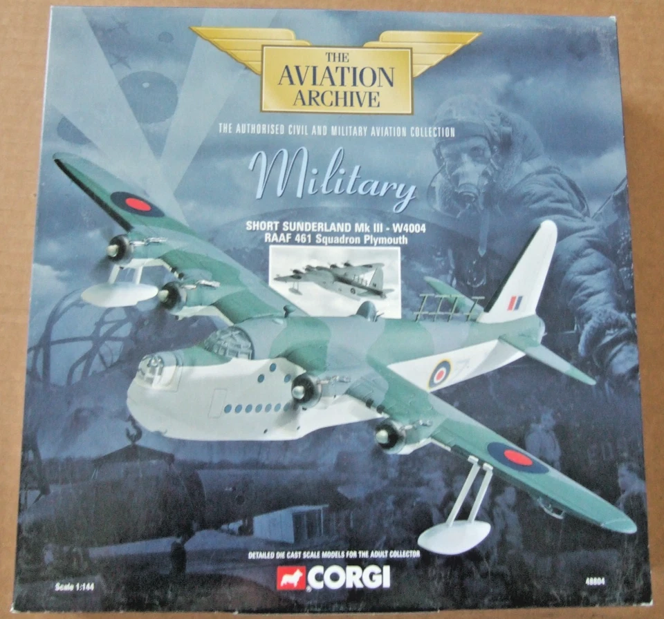 ARCHIVO DE AVIACIÓN CORGI CORTO SUNDERLAND Mk-W4004 RAAF 461 1:144 48804 #1 Foto 1 de 4