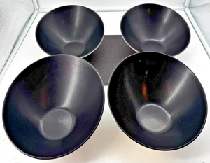 4er Set Steelite International transparent weiß/schwarz geometrisch 8-1/2" Schalen England - Bild 1 von 11