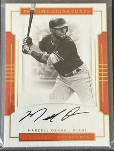 2017 National Treasures Pastime Signatures Marcell Ozuna Auto #5/10 Miami - Picture 1 of 2