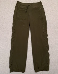Athleta gefütterte La Viva Damenhose 6 grün Kordelzug Freizeit sportlich Laufen - Bild 1 von 12