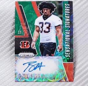 Rodney Anderson RC /75 📈 2019 Prizm Rookie Sensational Signatures Green Scope - Bild 1 von 2